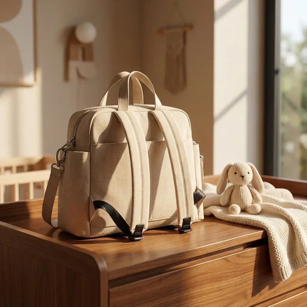 Sac à Dos à Langer Sac à Langer Nouveau-Né Compact et Multifonction avec Attache Poussette