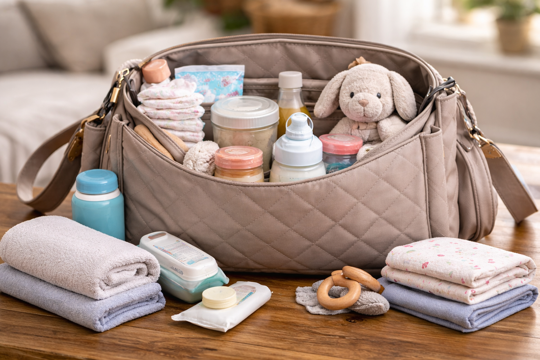 Que mettre dans un sac à langer ? La liste complète pour sortir avec bébé sans rien oublier