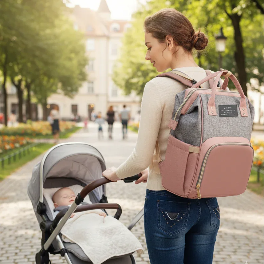 Sac à Dos à Langer Sac à Langer avec Lit – Sac Multifonction Bébé avec Lit d’Appoint