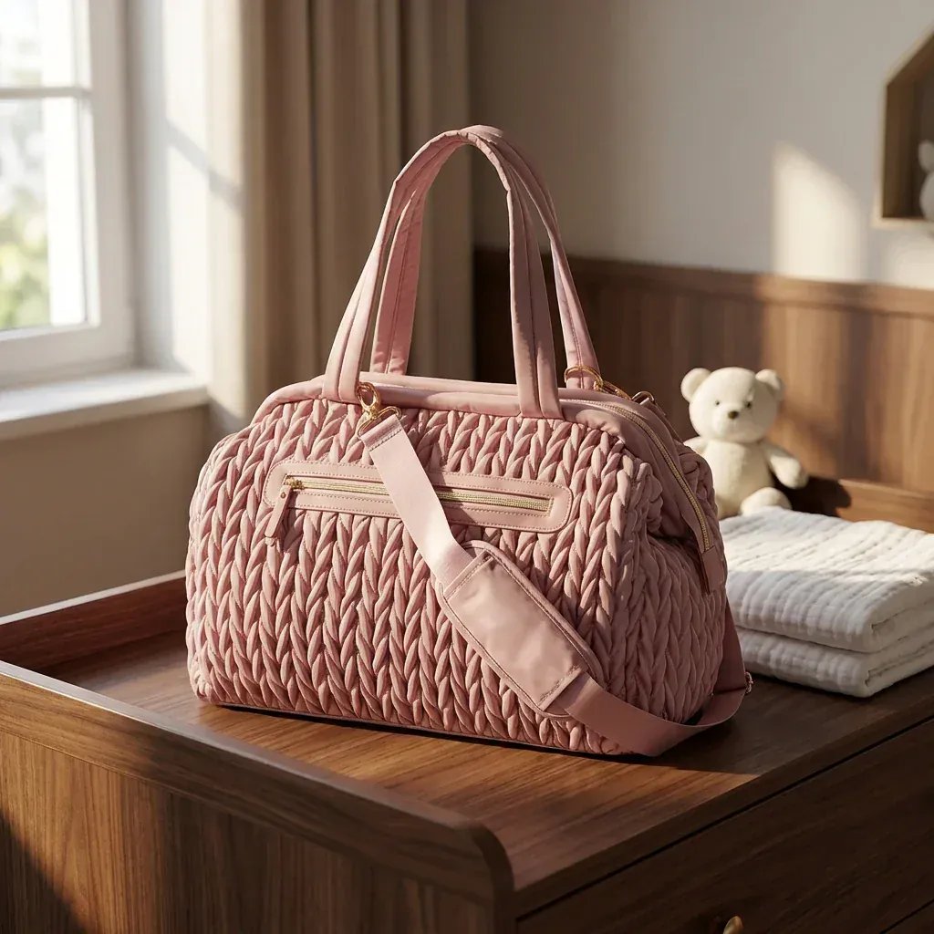 Sac à Lange à Bandoulière Grand Sac à Langer Grande Capacité avec Organisation Intelligente