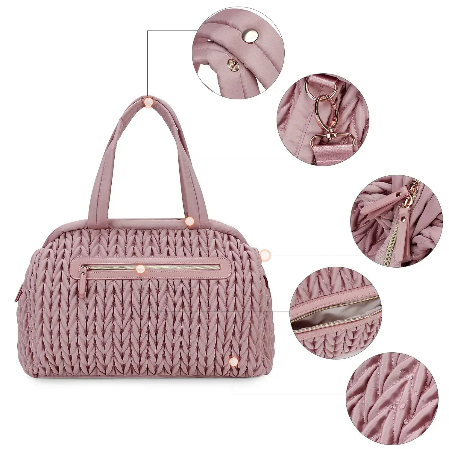 Sac à Lange à Bandoulière Grand Sac à Langer Grande Capacité avec Organisation Intelligente