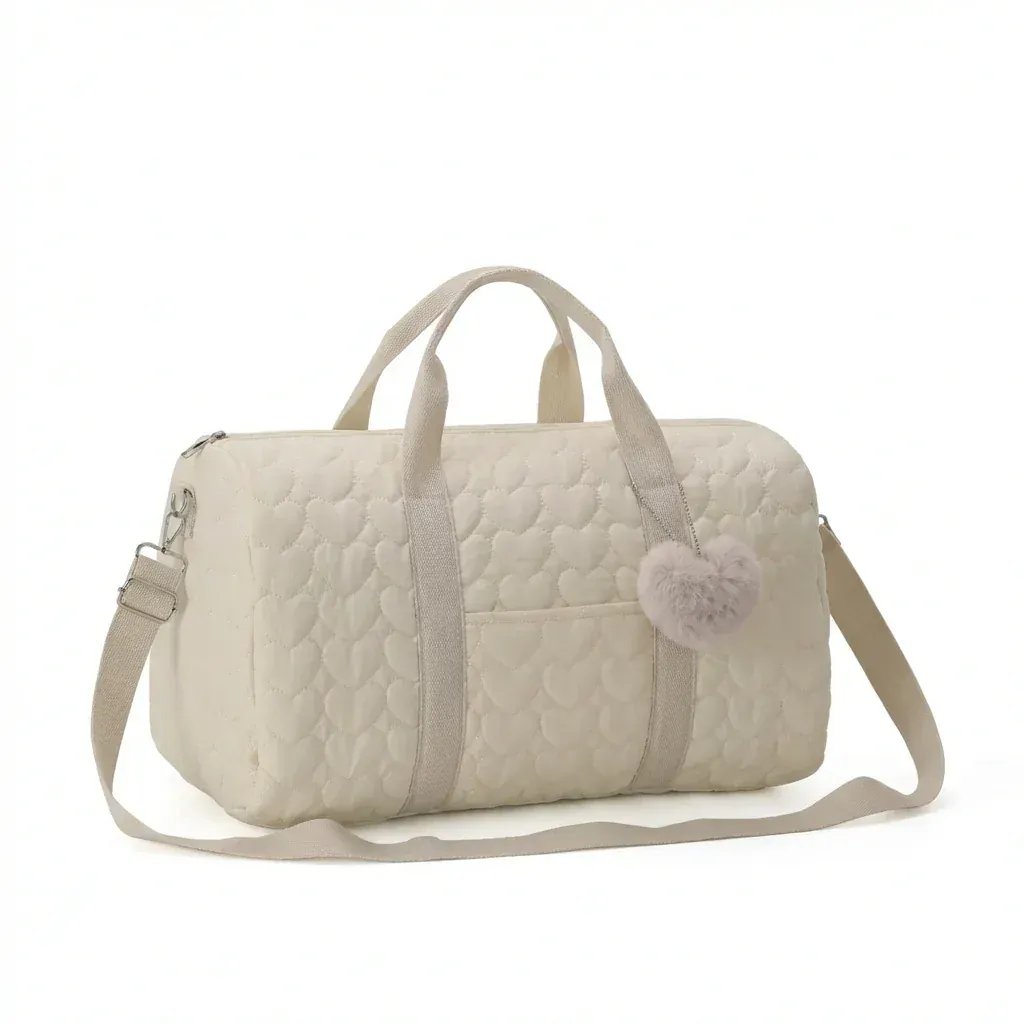 Sac à Lange à Bandoulière Sac à Langer Maternité Grande Capacité Matelassé et Élégant