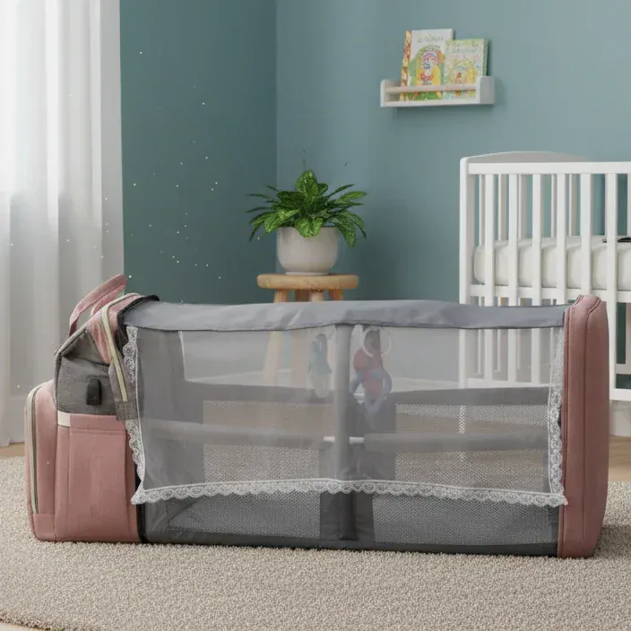 Sac à Dos à Langer Sac à Langer avec Lit – Sac Multifonction Bébé avec Lit d’Appoint