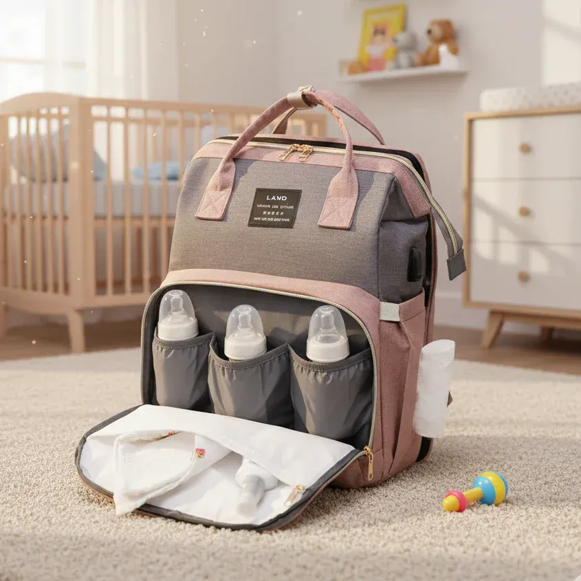Sac à Dos à Langer Sac à Langer avec Lit – Sac Multifonction Bébé avec Lit d’Appoint