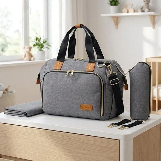 Sac à Lange à Bandoulière Sac à Langer avec Tapis de Change – Sac à Langer Bébé Pratique et Waterproof