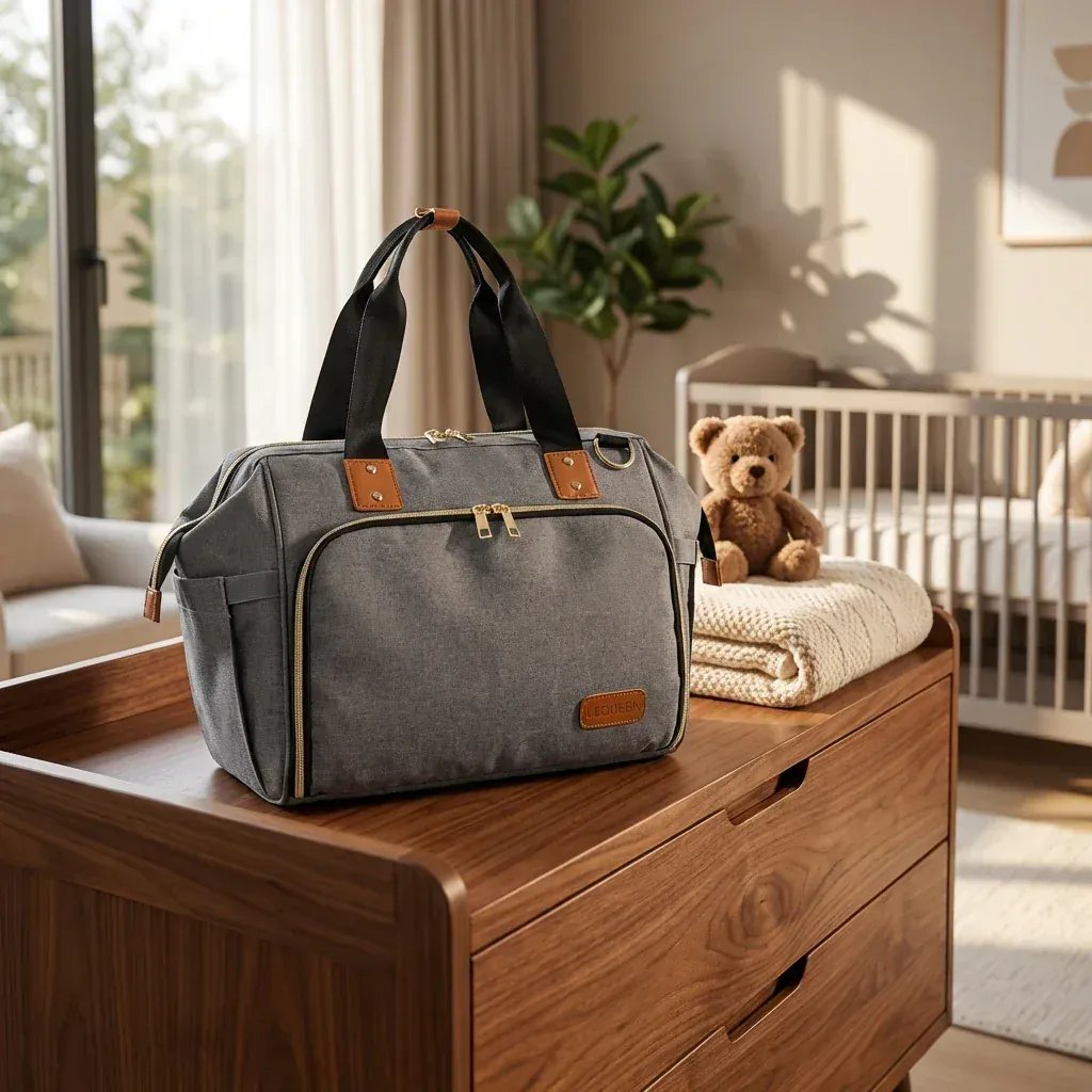 Sac à Lange à Bandoulière Sac à Langer avec Tapis de Change – Sac à Langer Bébé Pratique et Waterproof