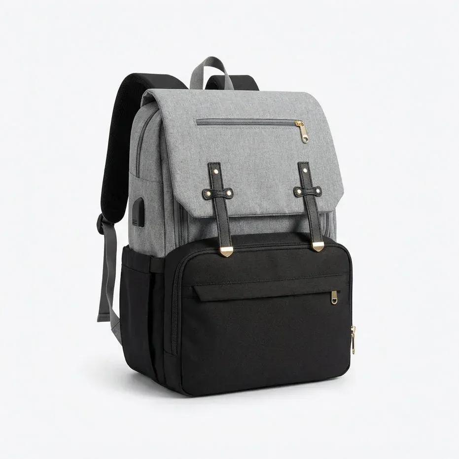 Sac à Dos à Langer Sac à Langer avec USB Grande Capacité Waterproof
