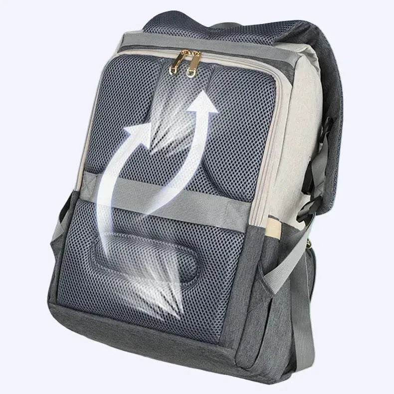 Sac à Dos à Langer Sac à Langer avec USB Grande Capacité Waterproof