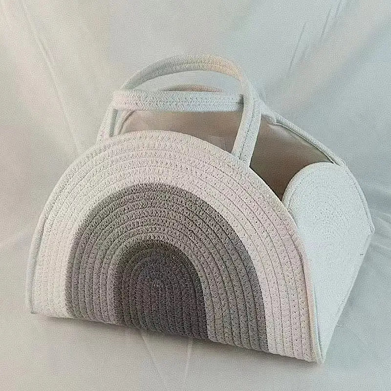 Sac à Lange à Bandoulière Sac à Langer Bébé Compact et Rigide en Coton Bio Minimaliste