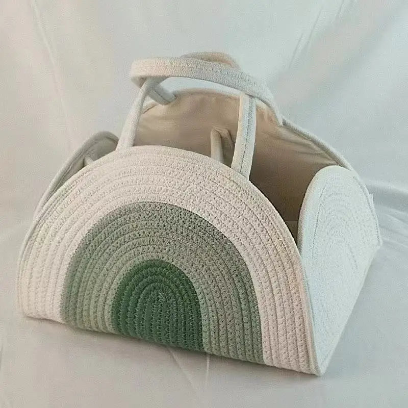 Sac à Lange à Bandoulière Sac à Langer Bébé Compact et Rigide en Coton Bio Minimaliste