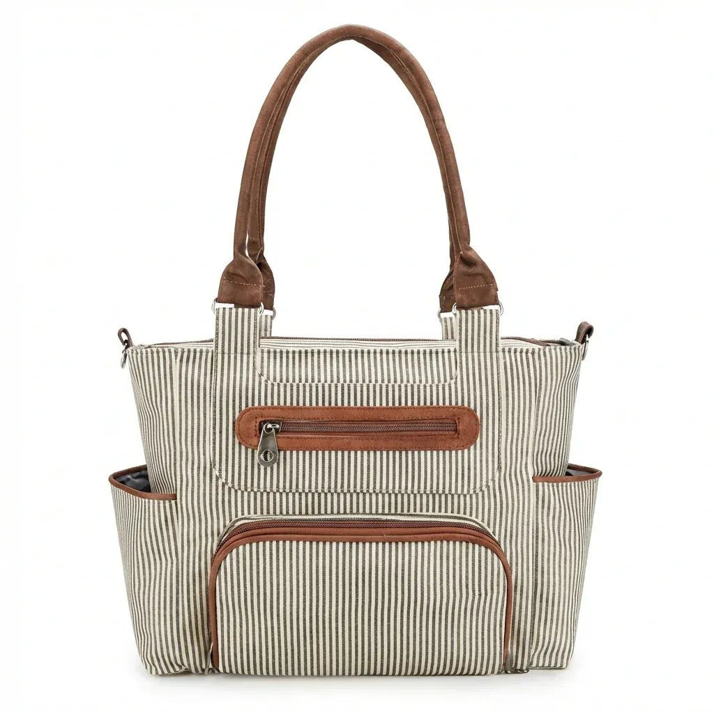 Sac à Lange à Bandoulière Sac à Langer Bébé Organisation Optimale avec Ensemble Complet 7 Pièces