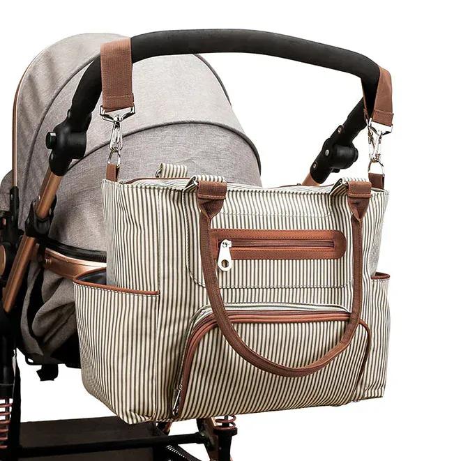 Sac à Lange à Bandoulière Sac à Langer Bébé Organisation Optimale avec Ensemble Complet 7 Pièces