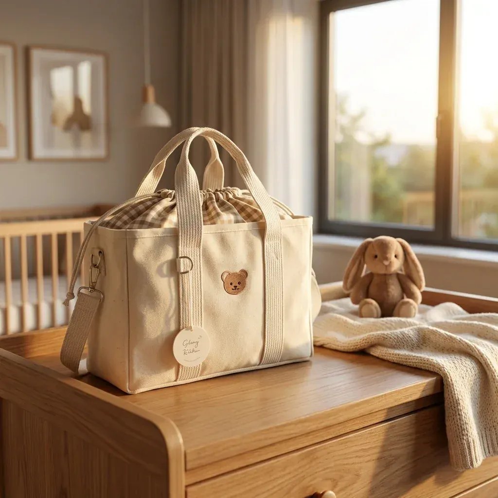Sac à Lange à Bandoulière Sac à Langer Cabas Pratique et Élégant avec Grande Capacité Organisée