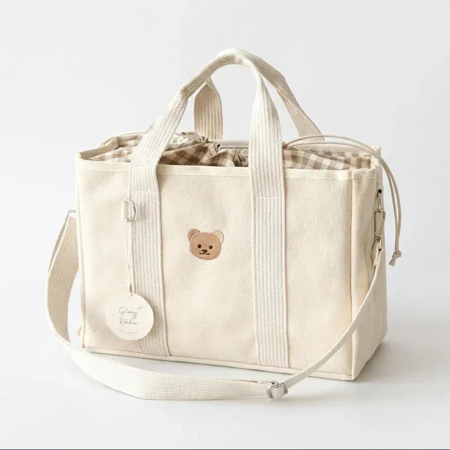 Sac à Lange à Bandoulière Sac à Langer Cabas Pratique et Élégant avec Grande Capacité Organisée