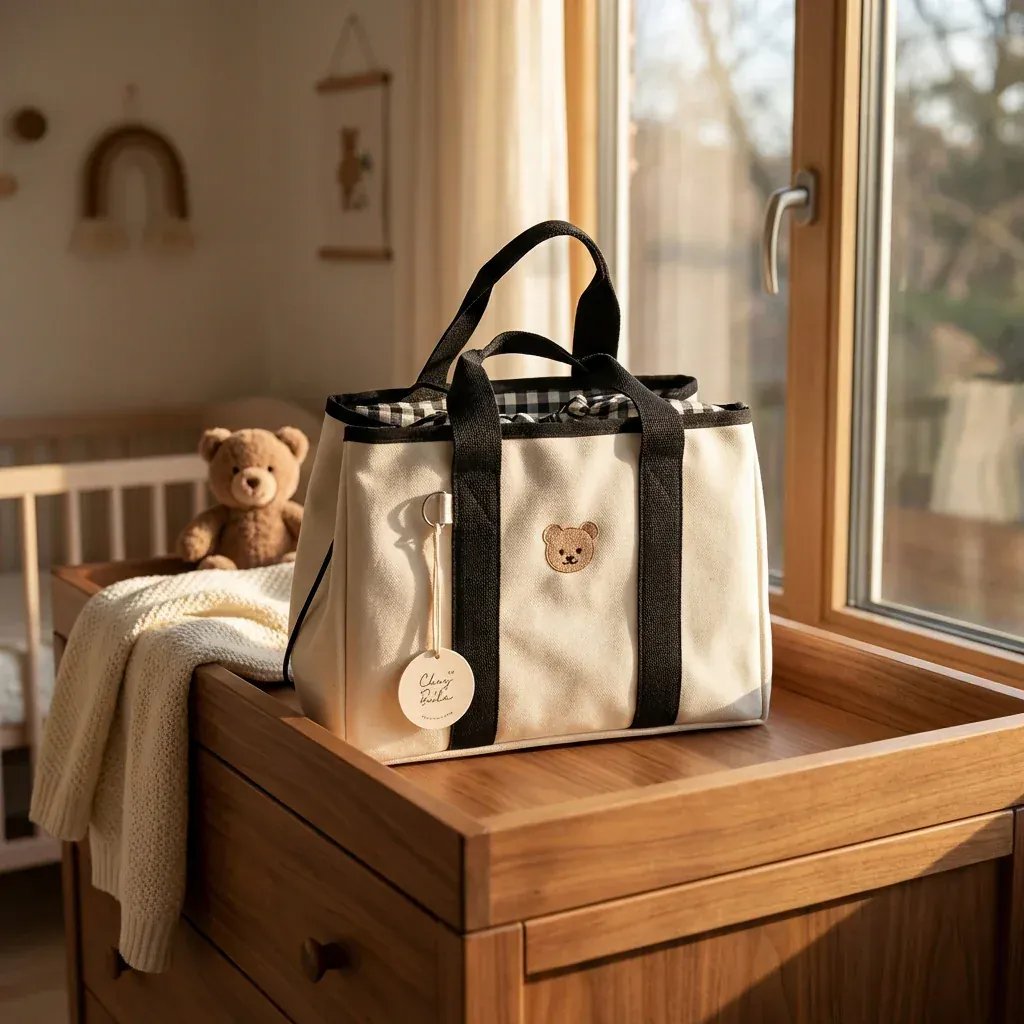 Sac à Lange à Bandoulière Sac à Langer Cabas Pratique et Élégant avec Grande Capacité Organisée