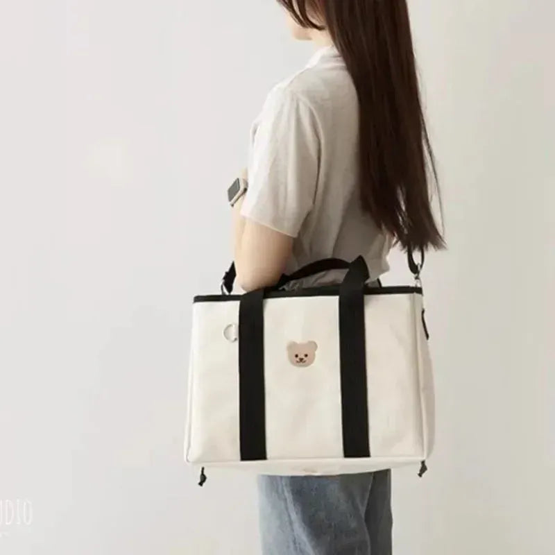 Sac à Lange à Bandoulière Sac à Langer Cabas Pratique et Élégant avec Grande Capacité Organisée