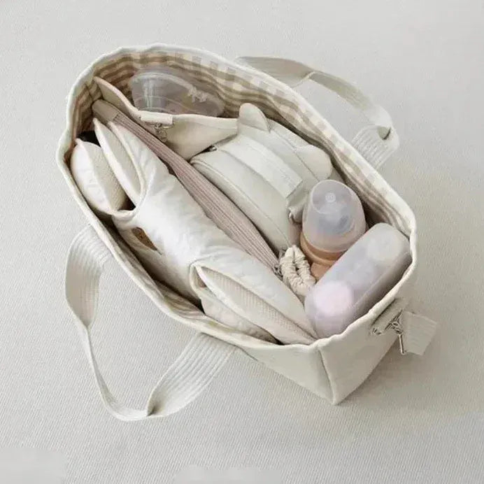 Sac à Lange à Bandoulière Sac à Langer Cabas Pratique et Élégant avec Grande Capacité Organisée