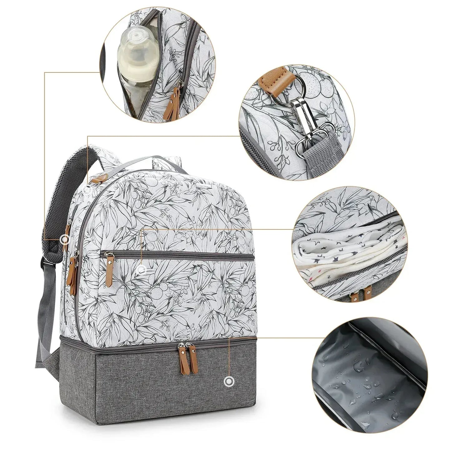 Sac à Dos à Langer Sac à Langer Compartiment – Pratique, Étanche et Grande Capacité