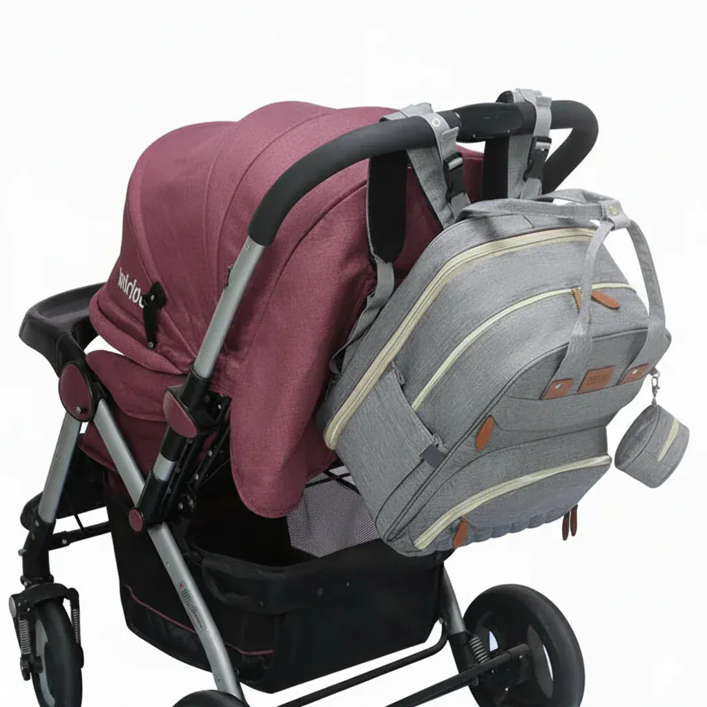Sac à Langer Convertible 2-en-1 avec Lit Bébé – Imperméable & Grande Capacité