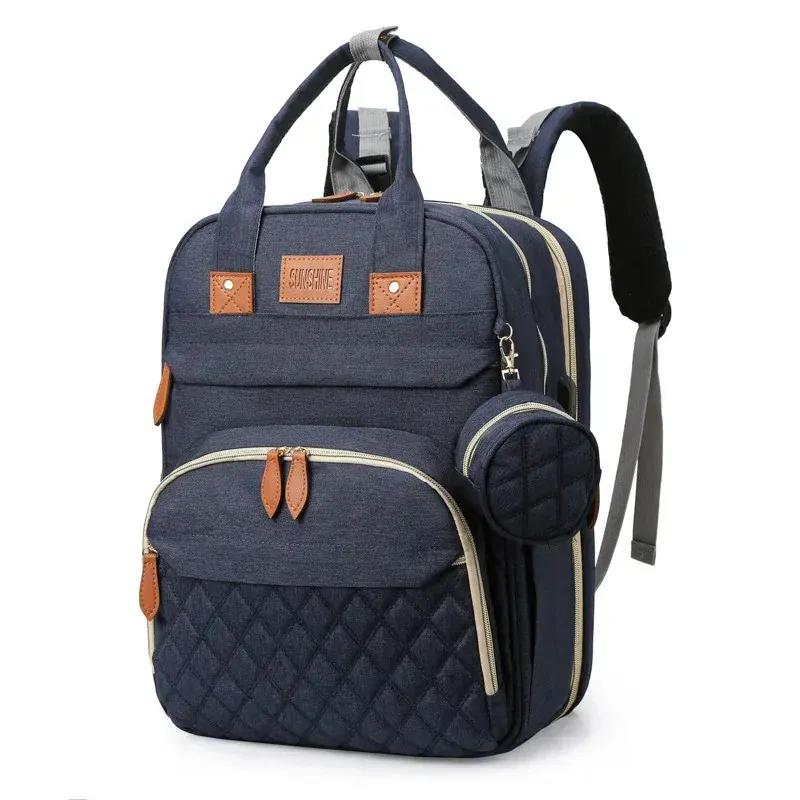 Sac à Langer Convertible 2-en-1 avec Lit Bébé – Imperméable & Grande Capacité
