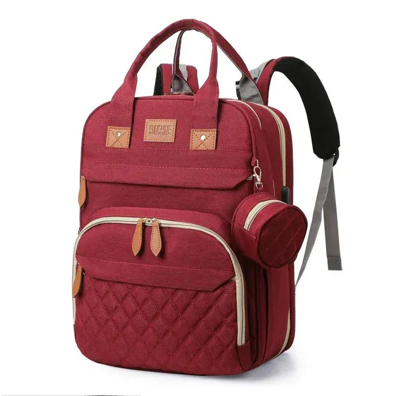 Sac à Langer Convertible 2-en-1 avec Lit Bébé – Imperméable & Grande Capacité