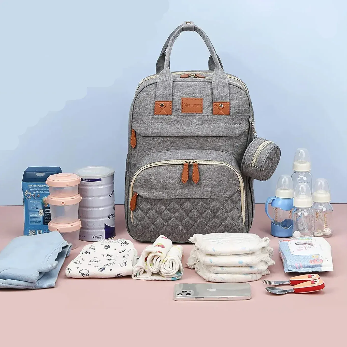 Sac à Langer Convertible 2-en-1 avec Lit Bébé – Imperméable & Grande Capacité