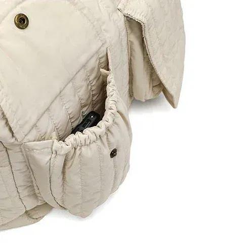 Sac à Lange à Bandoulière Sac à Langer en Coton Matelassé Doux et Grande Capacité