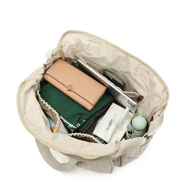 Sac à Lange à Bandoulière Sac à Langer en Coton Matelassé Doux et Grande Capacité