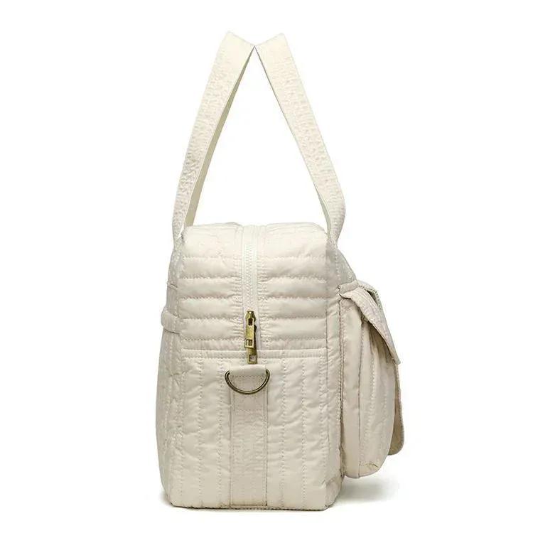 Sac à Lange à Bandoulière Sac à Langer en Coton Matelassé Doux et Grande Capacité