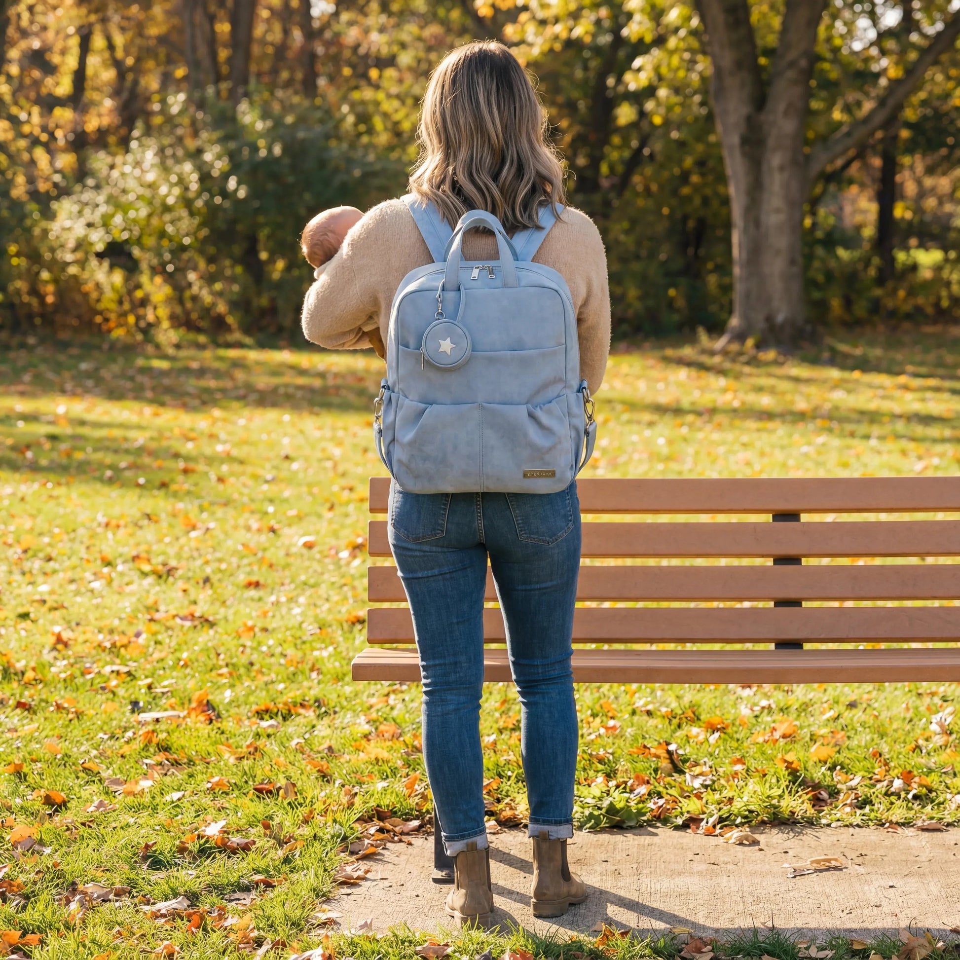 Sac à Dos à Langer Sac à Langer Cuir PU – Élégant, Imperméable et Ultra-Organisé