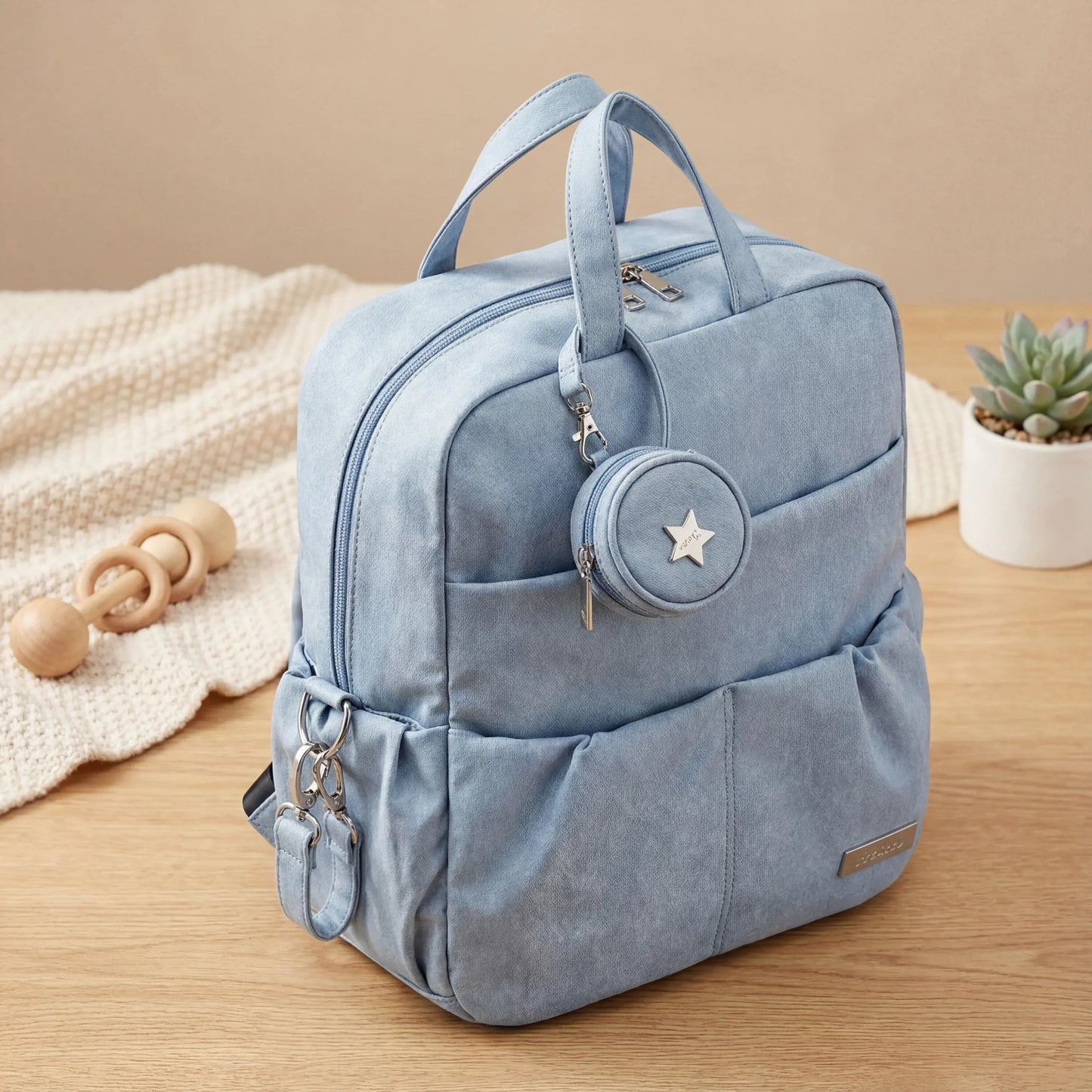 Sac à Dos à Langer Sac à Langer Cuir PU – Élégant, Imperméable et Ultra-Organisé