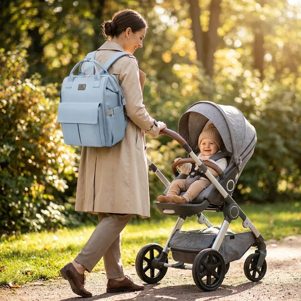 Sac à Dos à Langer Sac à Langer Ergonomique Dos – Imperméable, Léger et Grande Capacité