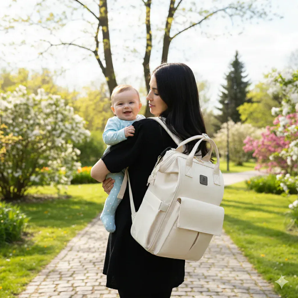 Sac à Dos à Langer Sac à Langer Ergonomique Dos – Imperméable, Léger et Grande Capacité
