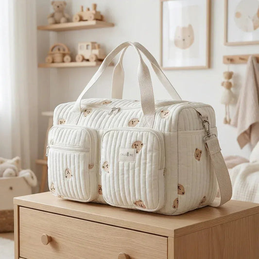 Sac à Lange à Bandoulière Sac à Langer Fourre-Tout – Sac Bébé Grande Capacité, Spacieux et Pratique