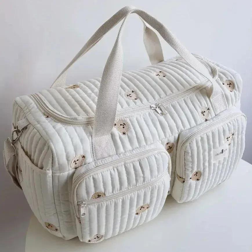 Sac à Lange à Bandoulière Sac à Langer Fourre-Tout – Sac Bébé Grande Capacité, Spacieux et Pratique
