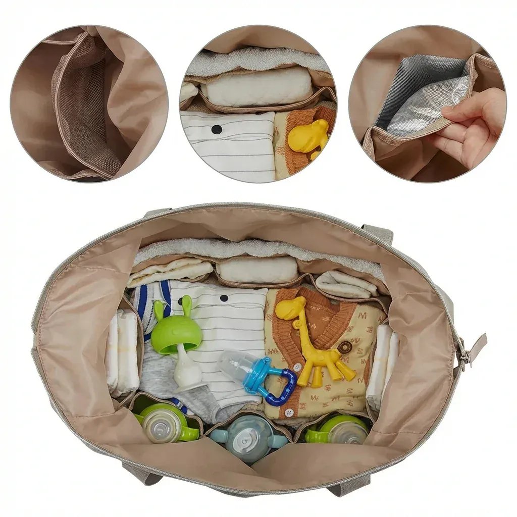 Sac à Lange à Bandoulière Sac à Langer Grande Capacité 29L Waterproof