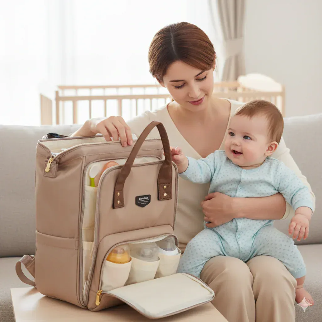 Sac à Dos à Langer Sac à Langer Grande Ouverture – Grande Capacité, Waterproof, Multifonction