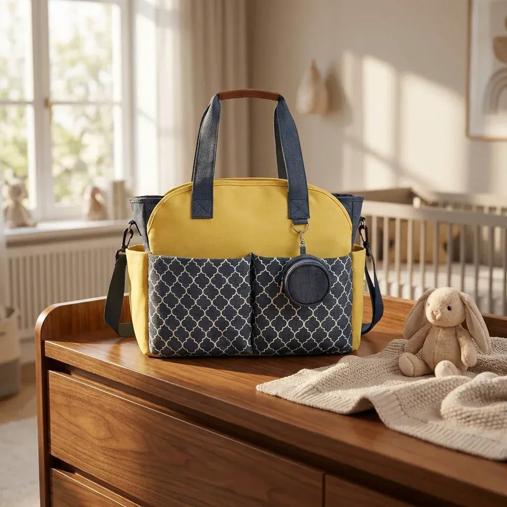 Sac à Lange à Bandoulière Sac à Langer Jumeaux Grand Format – Organisation Intelligente & Confort au Quotidien