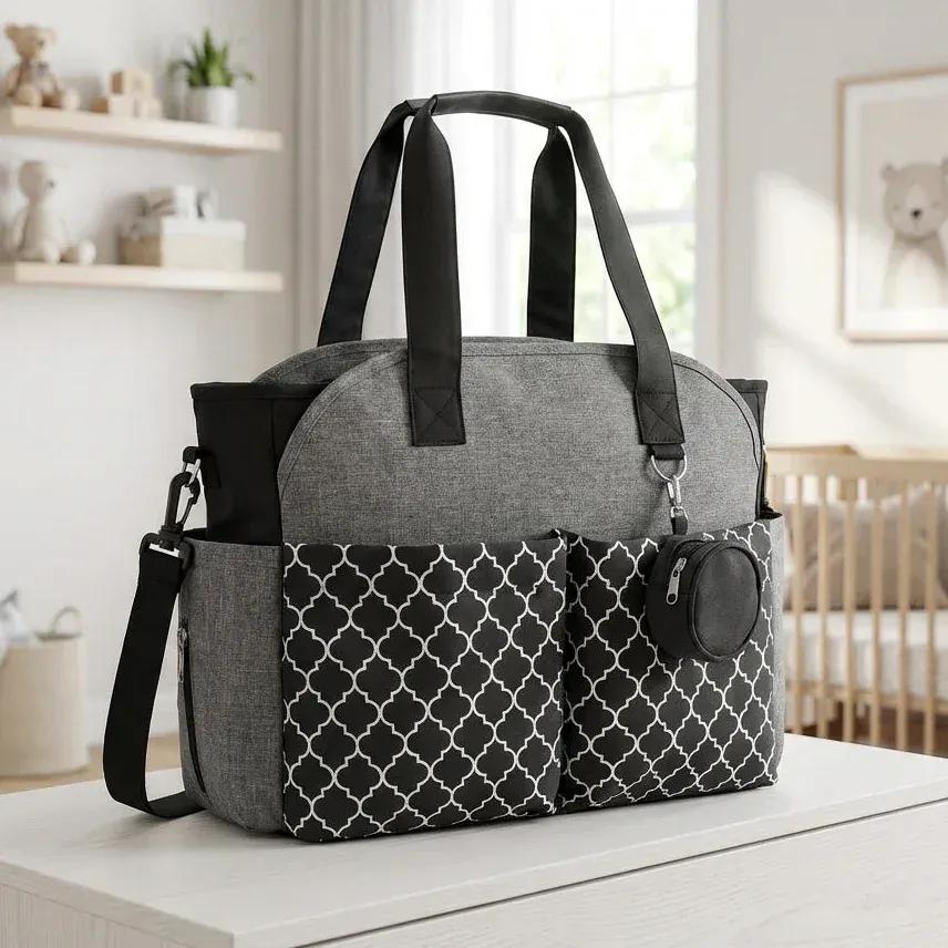 Sac à Lange à Bandoulière Sac à Langer Jumeaux Grand Format – Organisation Intelligente & Confort au Quotidien