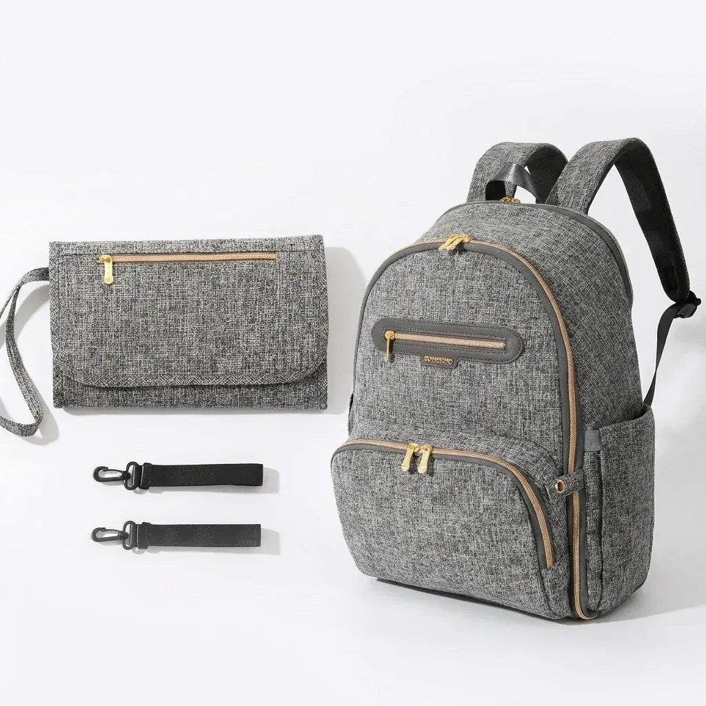 Sac à Dos à Langer Sac à Langer Luxe Multifonction – Élégant, Spacieux et Ultra Pratique