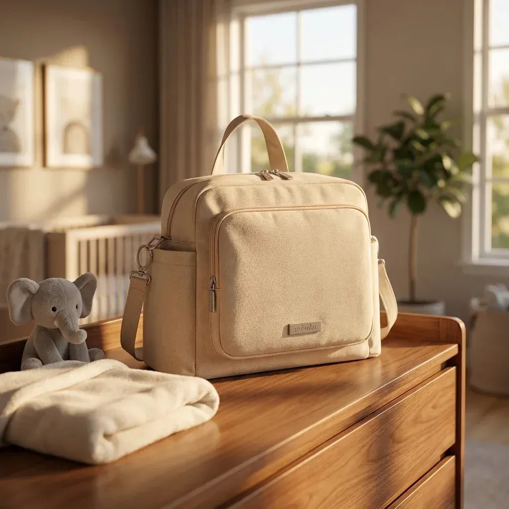 Sac à Dos à Langer Sac à Langer Nouveau-Né Compact et Multifonction avec Attache Poussette