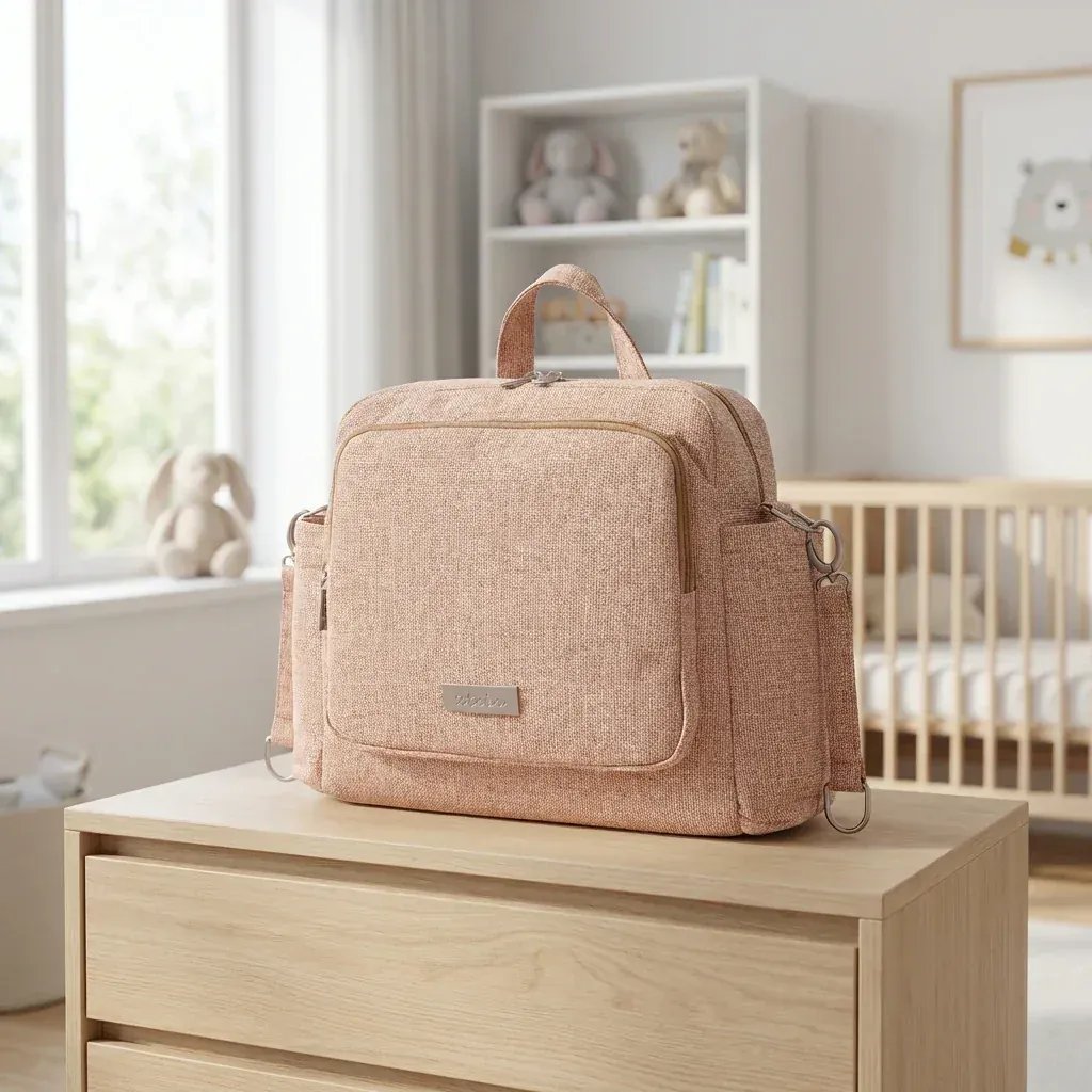 Sac à Dos à Langer Sac à Langer Nouveau-Né Compact et Multifonction avec Attache Poussette