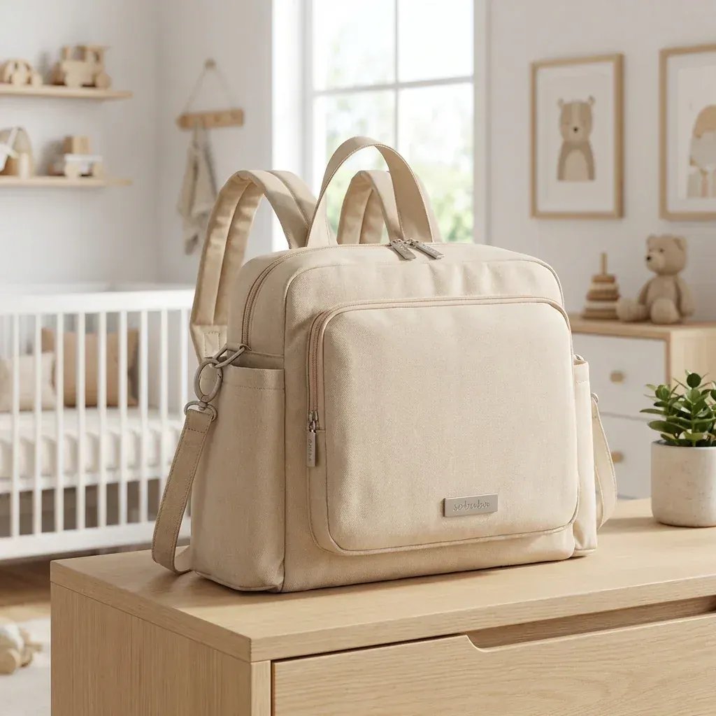 Sac à Dos à Langer Sac à Langer Nouveau-Né Compact et Multifonction avec Attache Poussette
