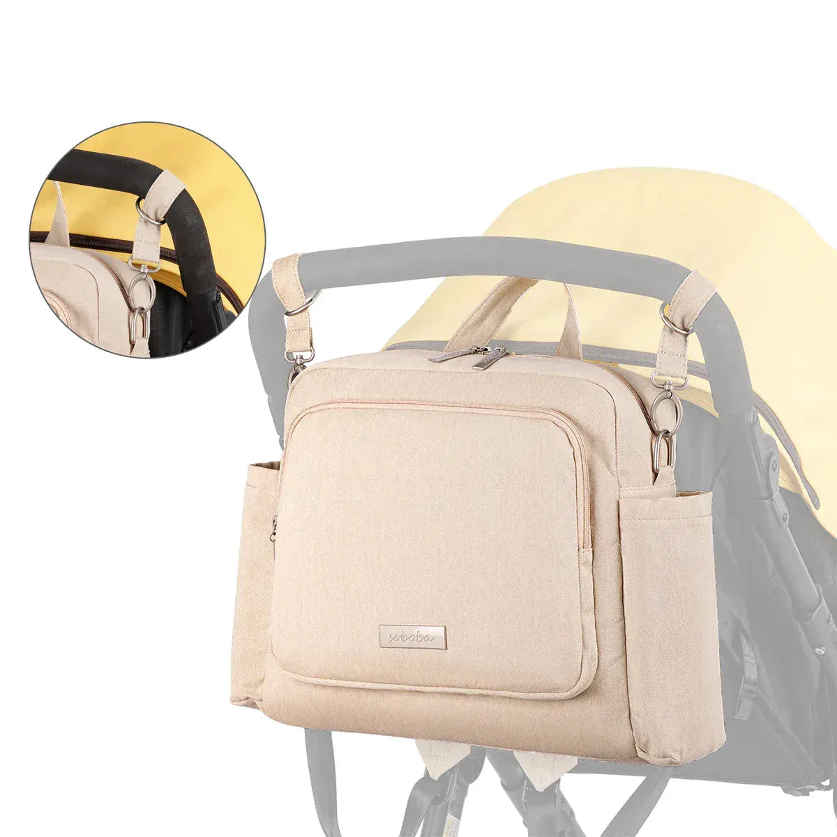 Sac à Dos à Langer Sac à Langer Nouveau-Né Compact et Multifonction avec Attache Poussette
