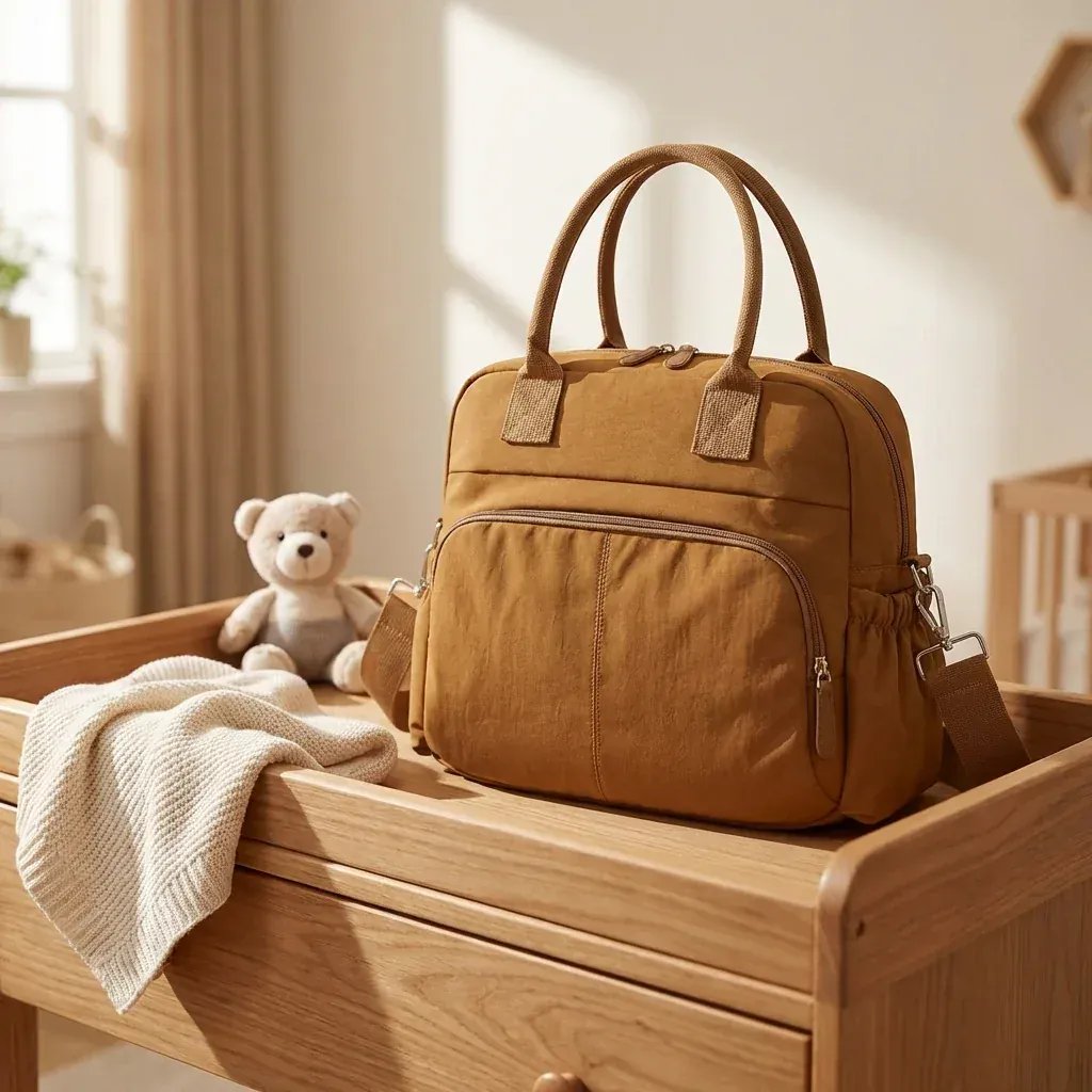 Sac à Lange à Bandoulière Sac à Langer Personnalisable avec Prénom – Pratique, Élégant et Multifonction