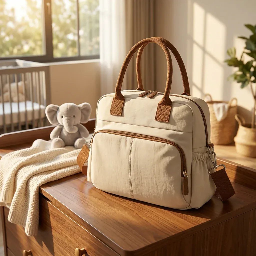 Sac à Lange à Bandoulière Sac à Langer Personnalisable avec Prénom – Pratique, Élégant et Multifonction