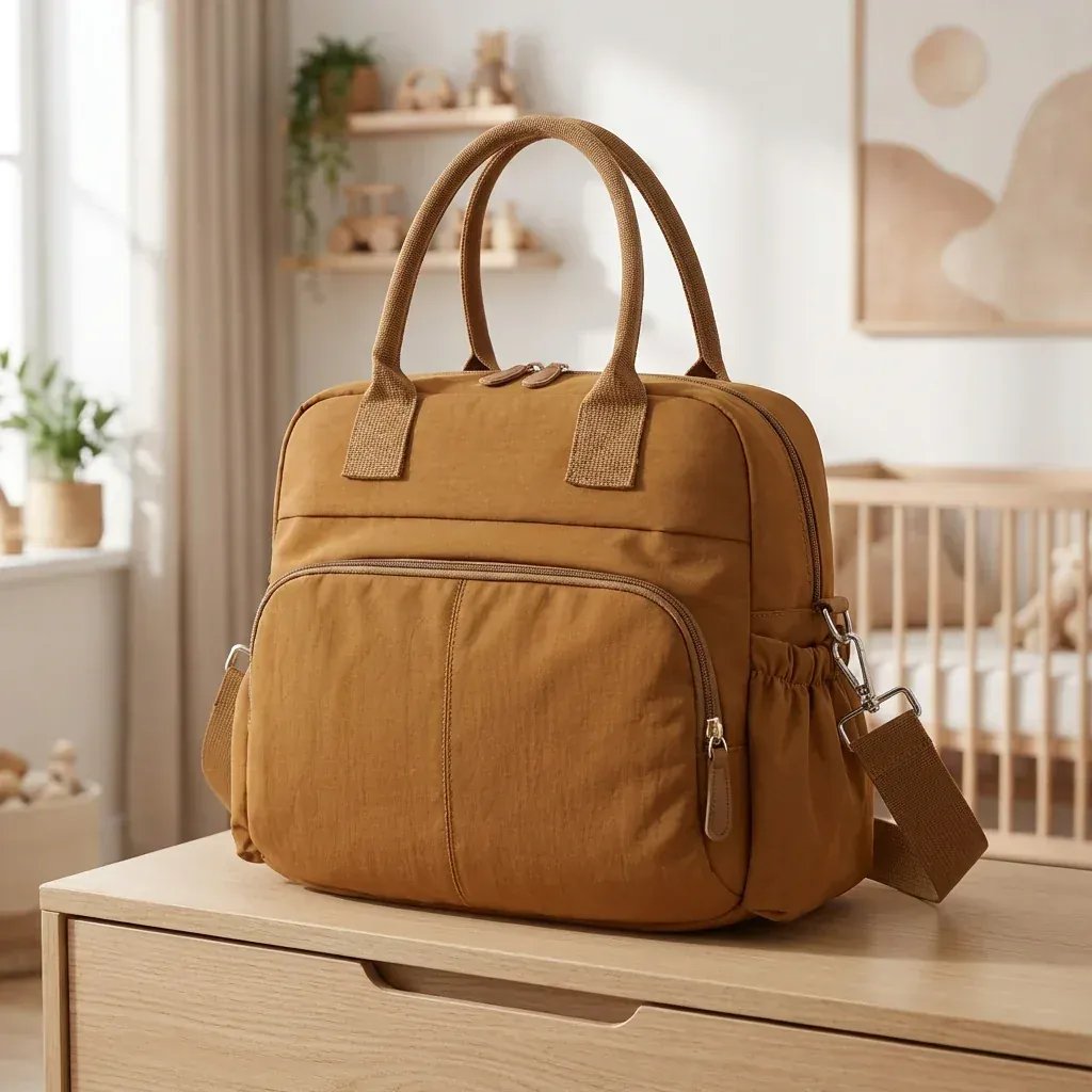 Sac à Lange à Bandoulière Sac à Langer Personnalisable avec Prénom – Pratique, Élégant et Multifonction