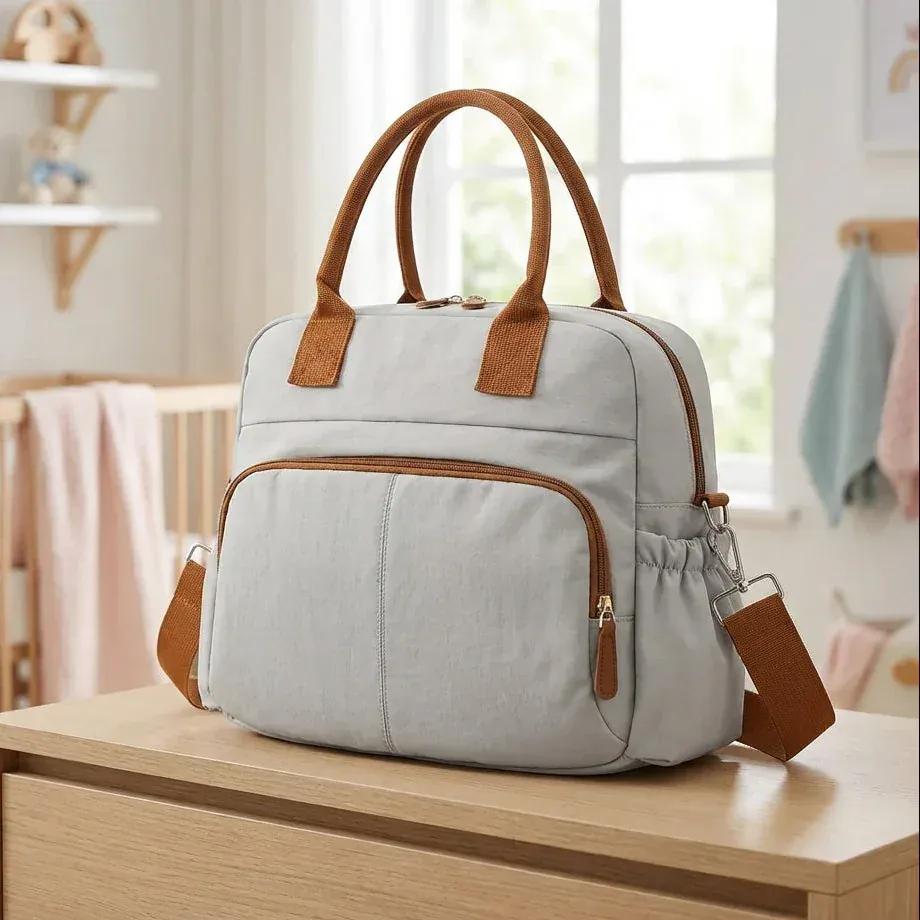 Sac à Lange à Bandoulière Sac à Langer Personnalisable avec Prénom – Pratique, Élégant et Multifonction