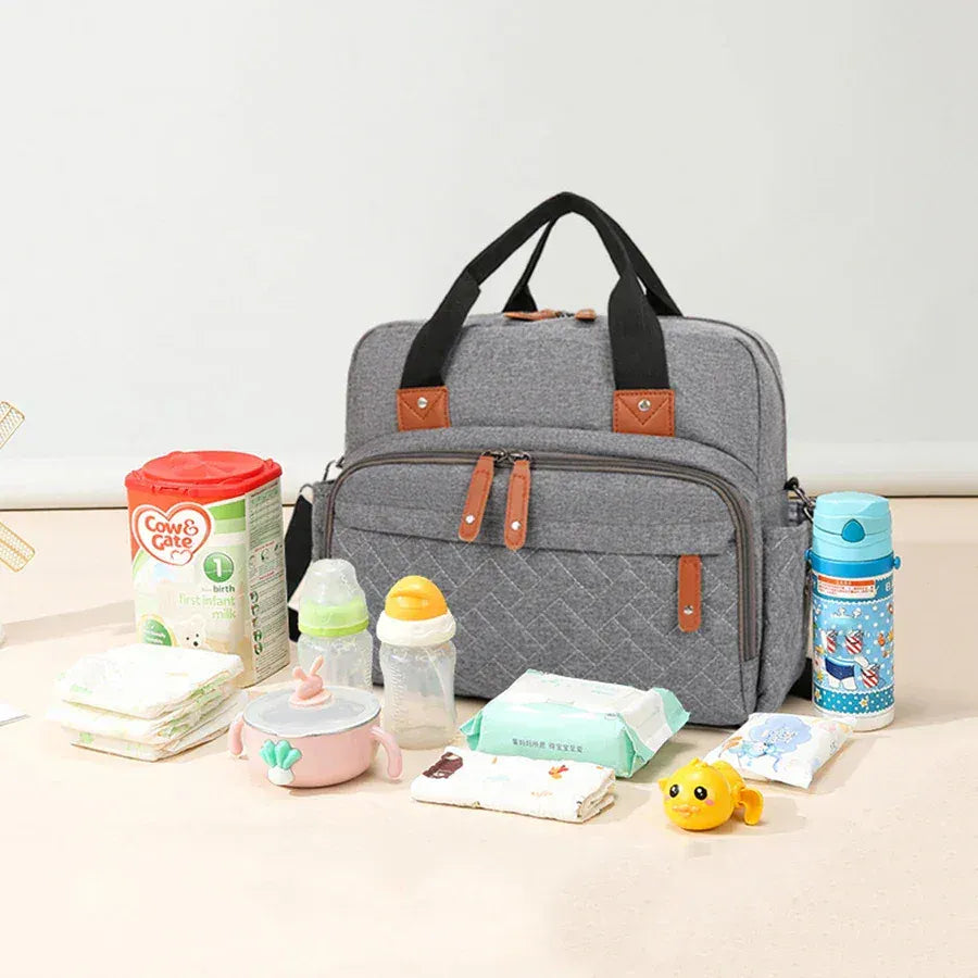 Sac à Lange à Bandoulière Sac à Langer Pratique – Compact, Léger et Organisé pour Sorties Bébé