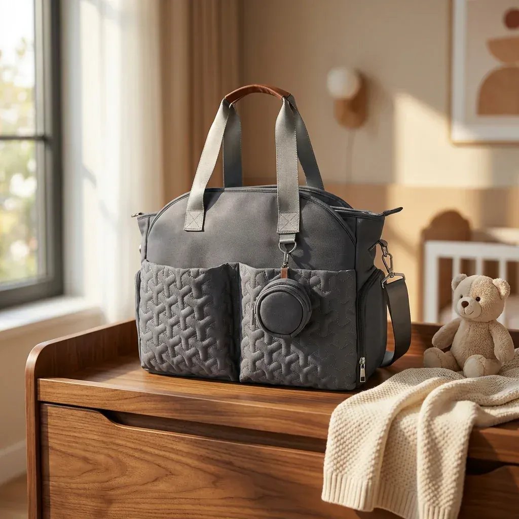 Sac à Lange à Bandoulière Sac à Langer Range Couche Grande Capacité et Ultra Organisé